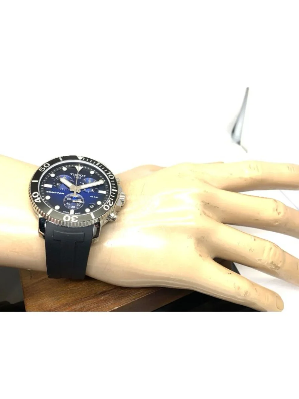Tissot Men's Watch Seastar Chronograph Swiss Quartz Black Blue T1204171704100